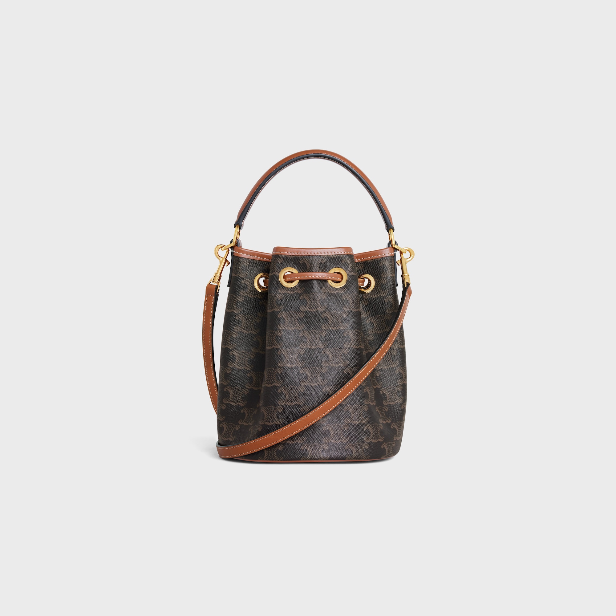 TEEN CLARA BAG IN TRIOMPHE CANVAS AND CALFSKIN TAN - Image 3